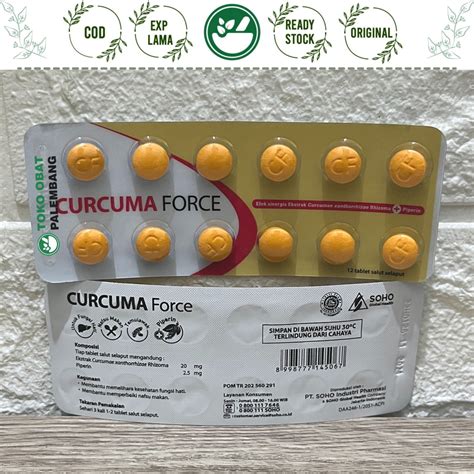 Jual Curcuma Force Tabs Obat Fungsi Hati Dan Penambah Nafsu Makan