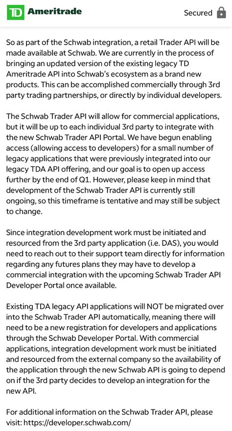 Schwab API update - Support - Medved Trader Forums