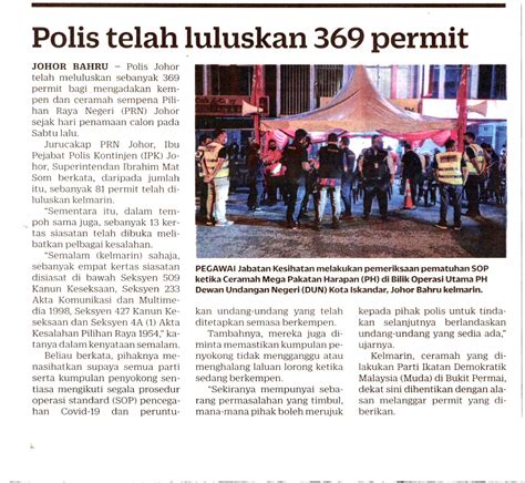 Polis Diraja M Sia On Twitter Keratan Akhbar Pilihan Prn Johor