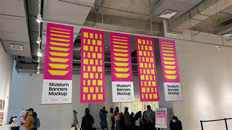 Free Museum Banners Mockup Дизайнерский хаб