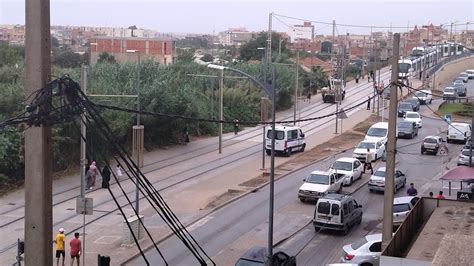 une panne de tramway à côté de la station bordj el kiffan la clinique