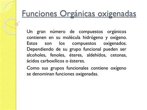 Funciones Oxigenadas Aprende Todo De Medicina Udocz