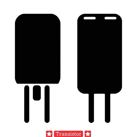 Transistor Set Contemporary Semiconductor Symbols for Electronics ...