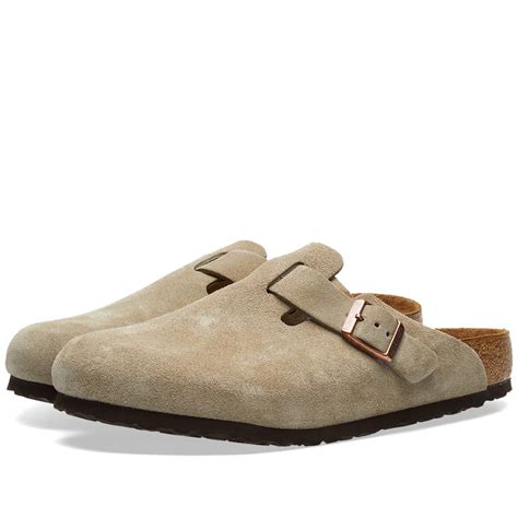 Birkenstock Boston Taupe Suede End Us