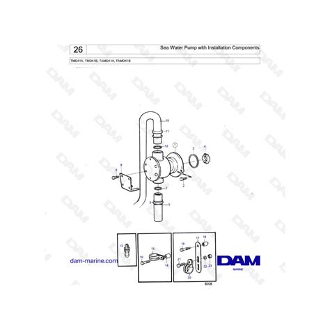 Volvo Penta TMD41A TMD41B TAMD41A TAMD41B Sea Water Pump With