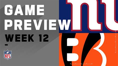 New York Giants Vs Cincinnati Bengals Week 12 Nfl Game Preview Youtube