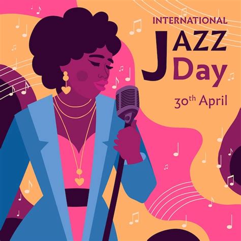 Dibujado A Mano Ilustraci N Del D A Internacional Del Jazz Vector Premium