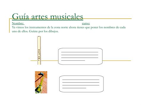 Gu A Artes Musicales Instrumentos Ppt