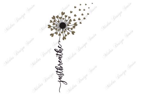 Just Breathe Dandelion Graphic By Midasstudio Creative Fabrica