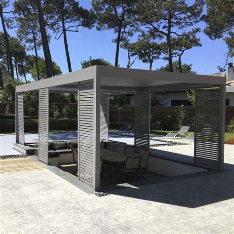 Pergola Autoportante SPR02 AXIUM Solutions Aluminium Addossata