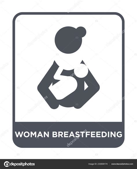 Woman Breastfeeding Icon Trendy Design Style Woman Breastfeeding Icon