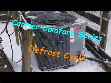 2017 Carrier Comfort Heat Pump Defrost Cycle Steam Show YouTube