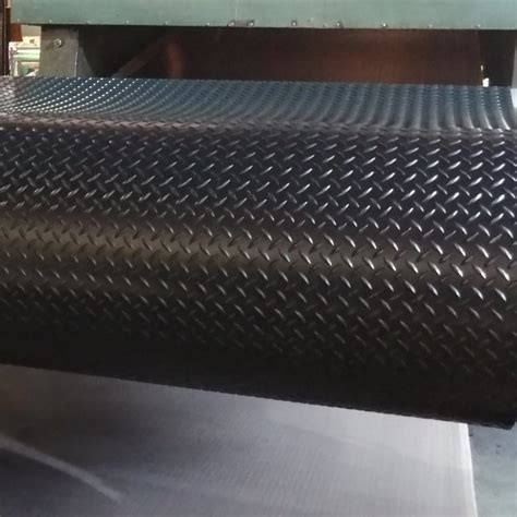 Factory Manufacture Mm Thickness Anti Slip Black Diamond Rubber