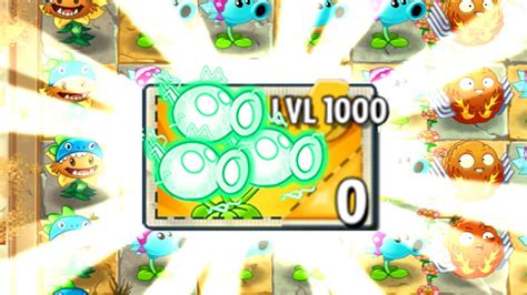 Electric Peashooter Plant Level 1000 Power Up In Plants Vs Zombies 2