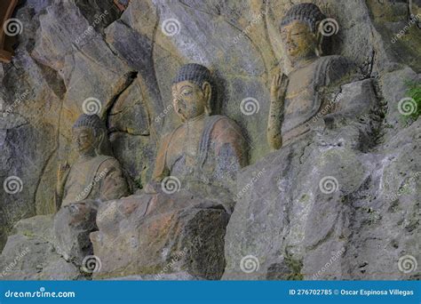 Stone Buddhas In Usuki Japan Editorial Image Image Of Usuki Statue