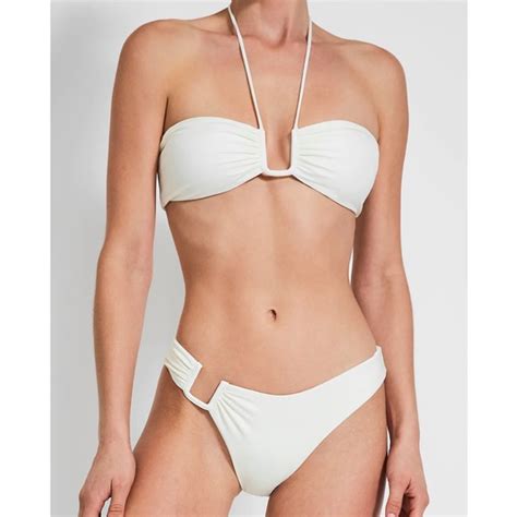 Devon Windsor Swim Devon Windsor White Bikini Adele Top Alyssa