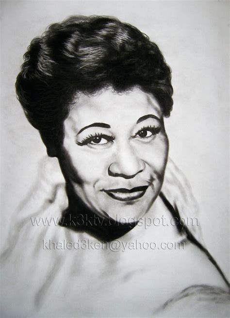 Portrait Drawing Ella Fitzgerald From Khaled3ken By Khaled3ken On