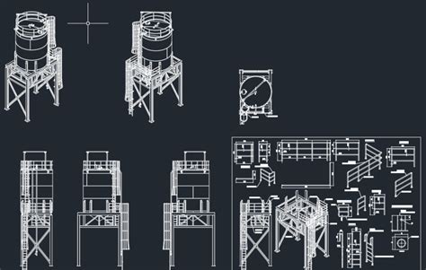 Silo Layout Plan And Elevation Details Autocad Drawing Autocad