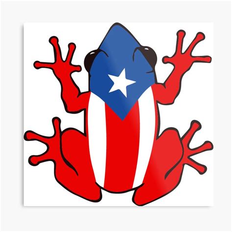 "Coqui - Puerto Rican Frog" Metal Print by BeBlunt | Redbubble