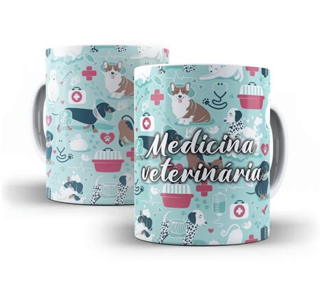 Caneca Medicina Veterinária Porcelana Personalizada 106 Elo7