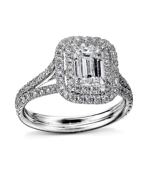 Emerald-Cut Double Halo Diamond Ring – Turgeon Raine