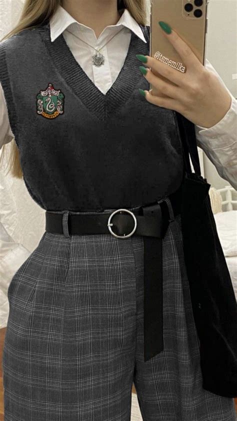 Uniforme Pantalón De Mujer Slytherin De Hogwarts Hogwarts Outfits Harry Potter Outfits