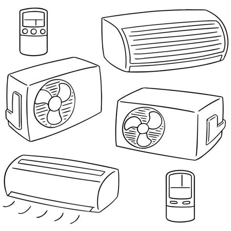 Air Conditioner Icon Drawing Illustrations Royalty Free Vector