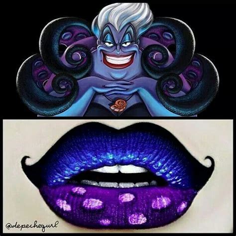 Ursula Lip Makeup Disney Inspired Makeup Lip Art Disney Makeup