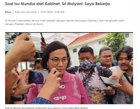 Cek Fakta Utang Indonesia Ugal Ugalan Menkeu Sri Mulyani Mundur Dari