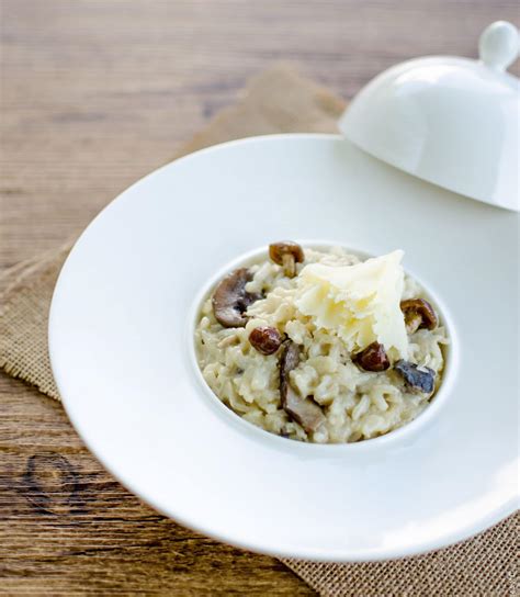 Risotto à la tête de moine et huile de truffe