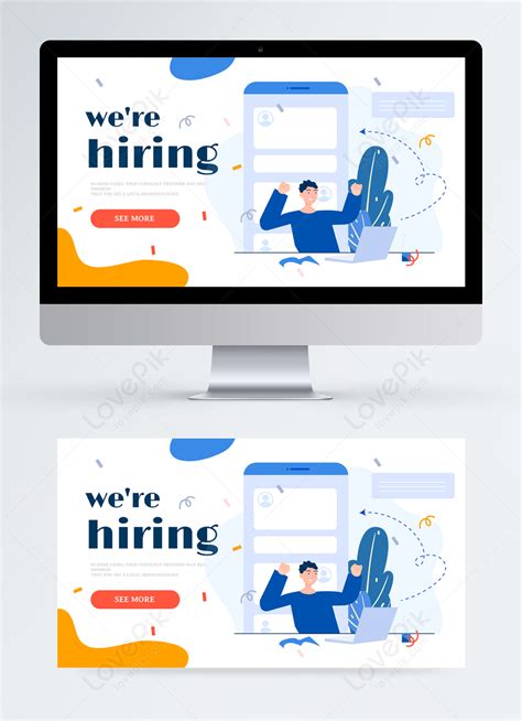 Blue corporate recruitment banner template image_picture free download ...