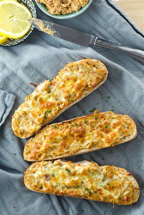 Überbackene Thunfisch Artischocken Crostini Eine Prise Lecker