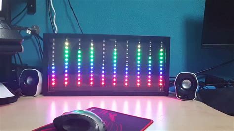 Equalizer Led 2812b Adressable With Sp107e Music Controller Youtube