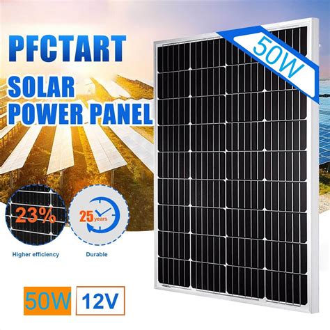 Solar Panel 50 Watt 12 Volt DFITO High Efficiency Monocrystalline