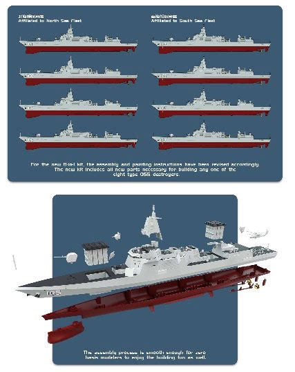 1350 中国人民解放軍海軍 055型 駆逐艦 8 In 1 プラモデル Amiamijp あみあみオンライン本店