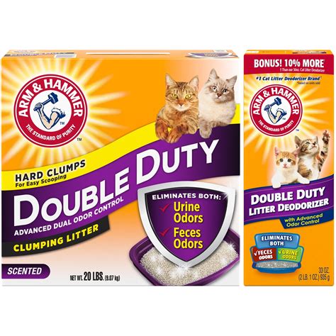 Arm And Hammer Double Duty Bundle Advanced Odor Control Clumping Cat