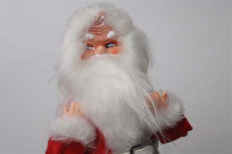 vintage Japan animated Santa doll w/ wind up music box, large Santa ...