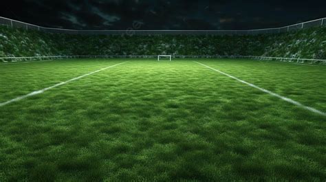 3d Render Vibrant Green Soccer Field With Football Background Football