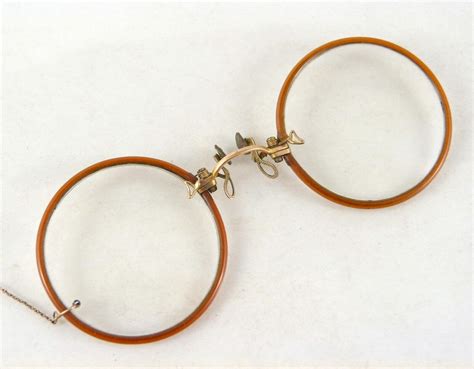 American Optical Fits U Pince Nez Celluloid Eyeglasses Wchain And Clip