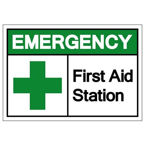 First Aid Station Sign Banner House