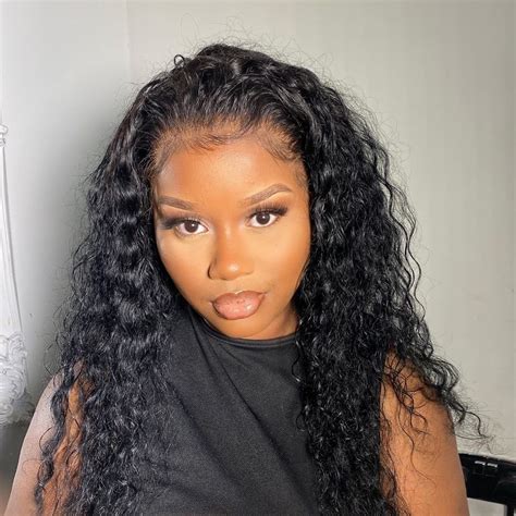 X Deep Wave Transparent Lace Front Wigs Human Hair Pre Plucked