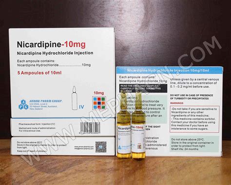 Nicardipine Injection 10mg10ml Hebei Mepha Co Ltd