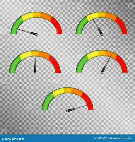 Speedometer Icon Colorful Infographic Gauge Element With Arrow Stock