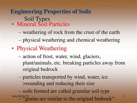 Ppt Engineering Properties Of Soils Soil Types Powerpoint