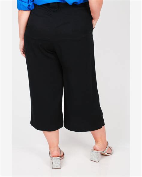 Riachuelo Pantacourt Em Viscose Plus Size Preto