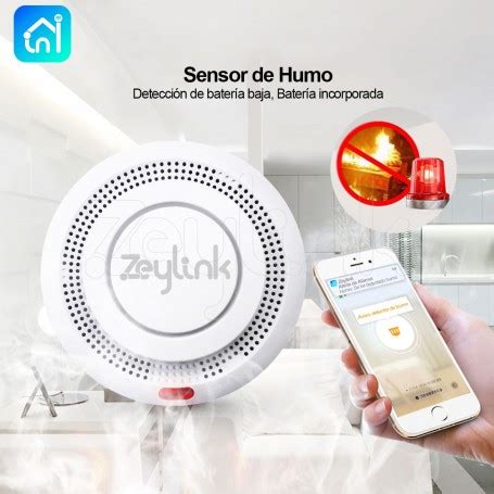 Sensor De Humo Wifi Inteligente Aviso Inmediato Por Celular Zeylink