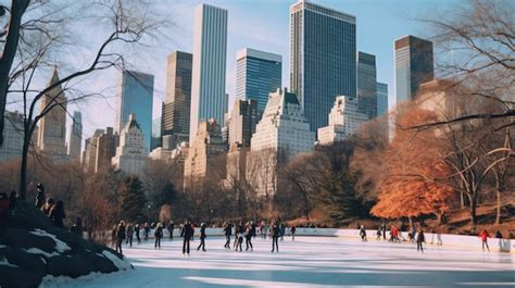 Free AI Image | New york park during winter