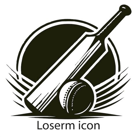 Premium Vector | Cricket sport ball bat logo icons set simple cricket ...