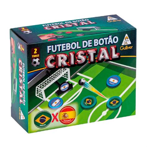 Jogo de Futebol de Botão Cristal Brasil x Espanha Gulliver