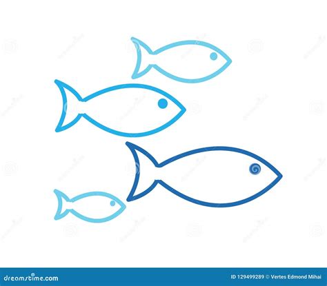 Fish Icons Stock Vector Illustration Of Water Swimming